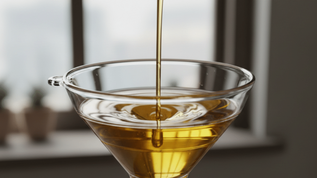 Embudo con aceite usado