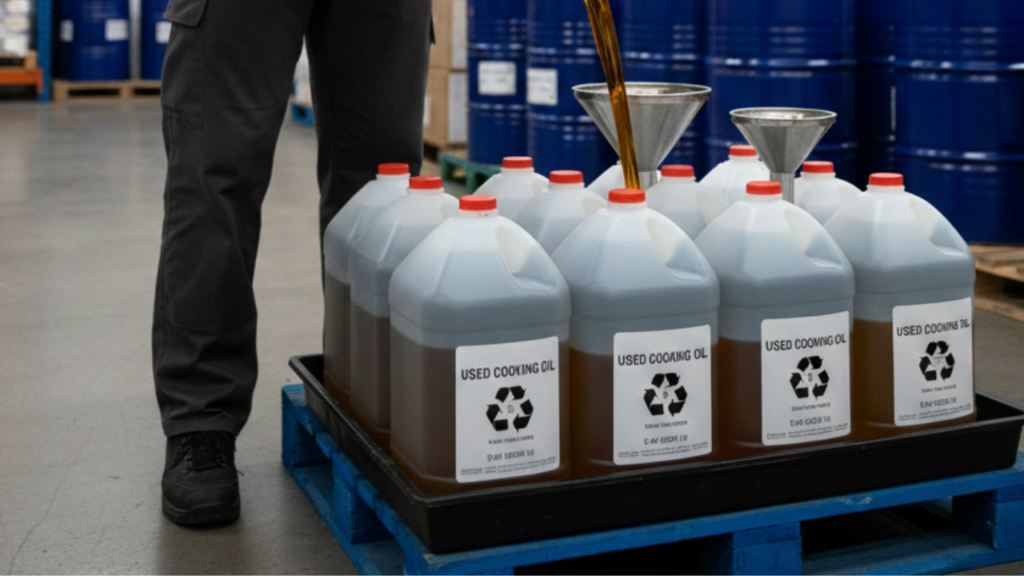 cómo almacenar el aceite usado